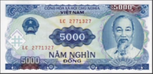 5,000đ — predná strana