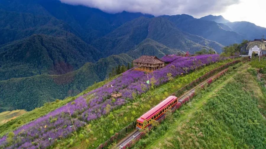 MUONG HOA MOUNTAIN TRAIN IN SA PA