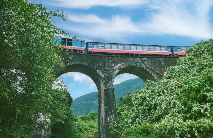 Train track through Hai Van Pass