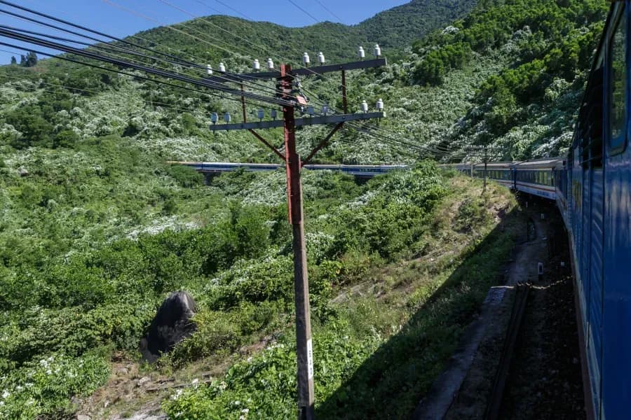 Train track through Hai Van Pass