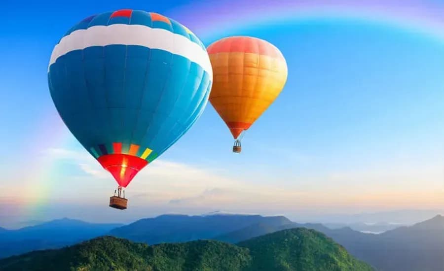  How do hot air balloons usually land?   