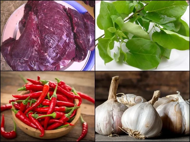 Specialty of Hoa Binh buffalo meat with lolot leaves