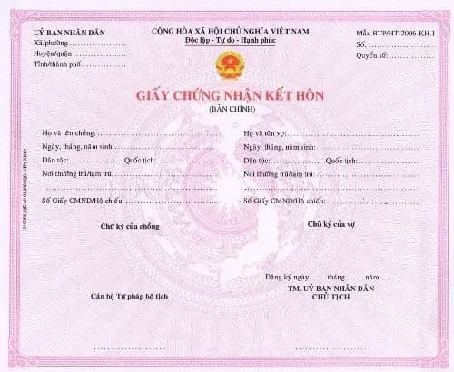 Procedures for marriage registration with foreigners in Vietnam 2