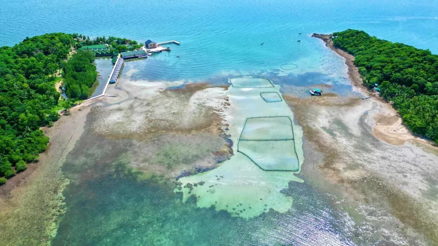 Hon Dam Duong is surrounded by fine white sand strips, visitors will have the opportunity to relax, watch the sea, and enjoy many kinds of fresh seafood.