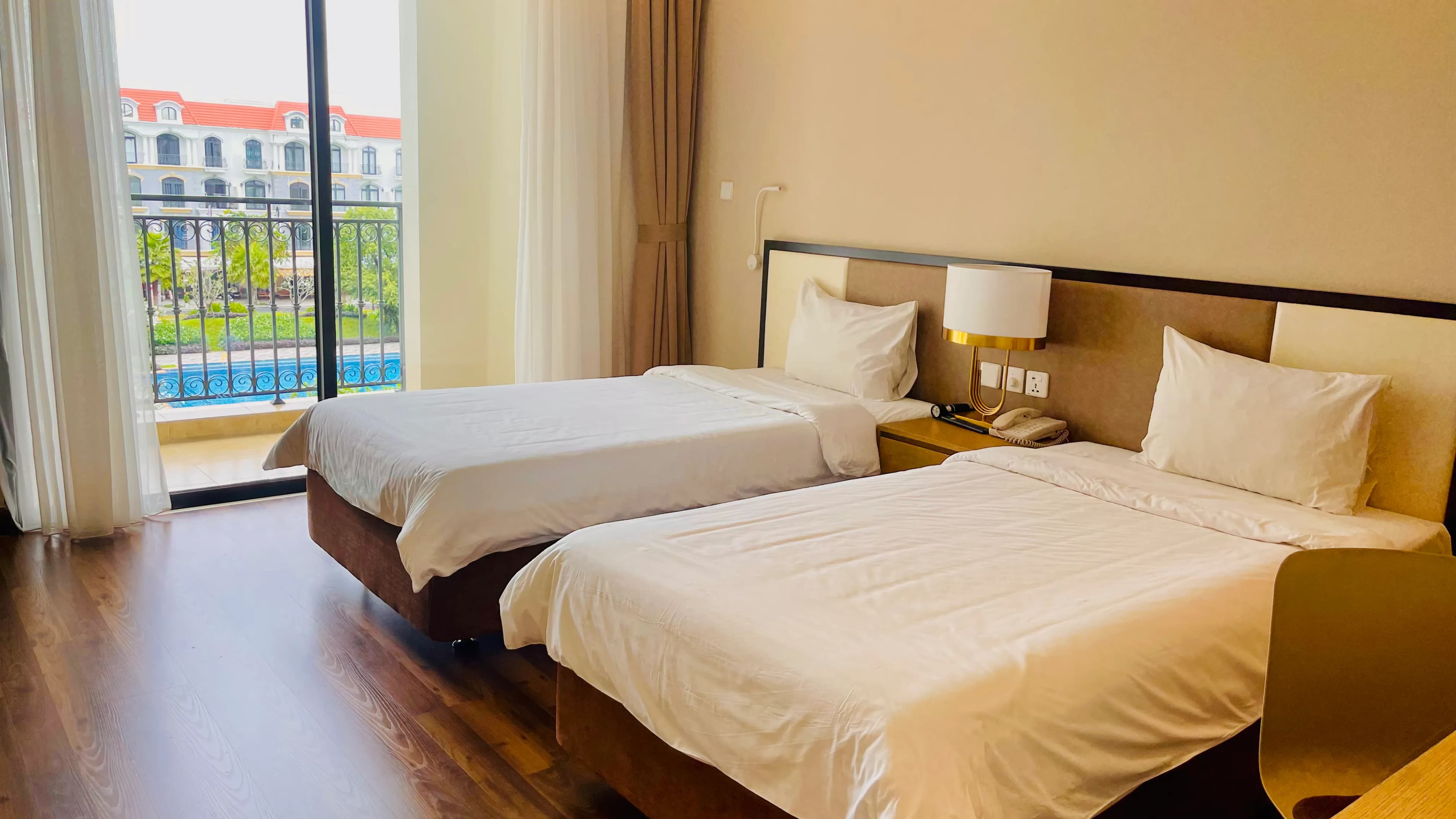 Standard Room with 2 Single Beds and Pool View - VinHolidays Fiesta Phu Quoc