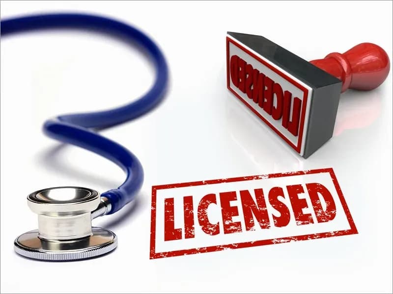 License to practice medicine and cases of prohibition from practicing medicine