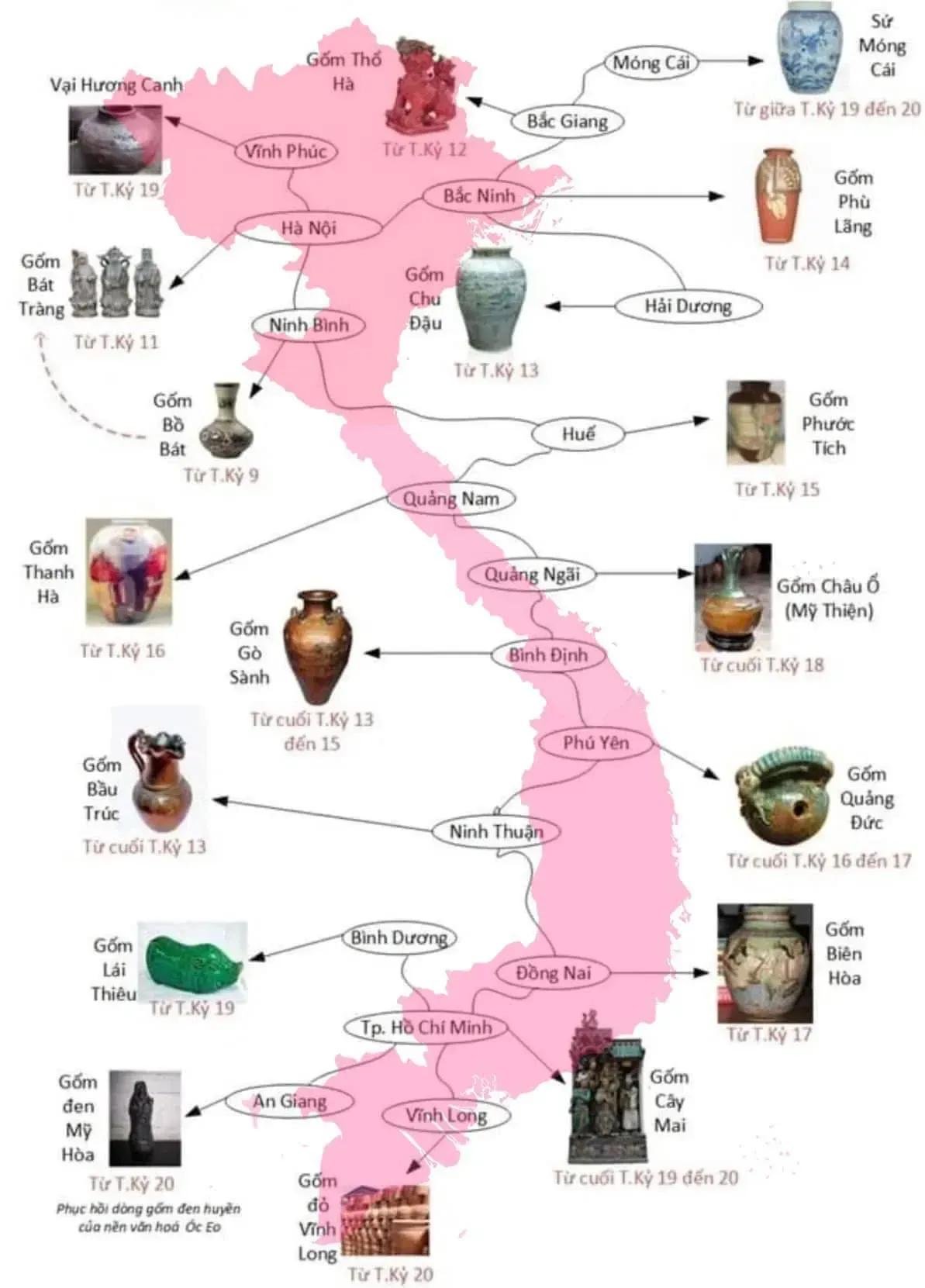 Vietnamská keramická mapa