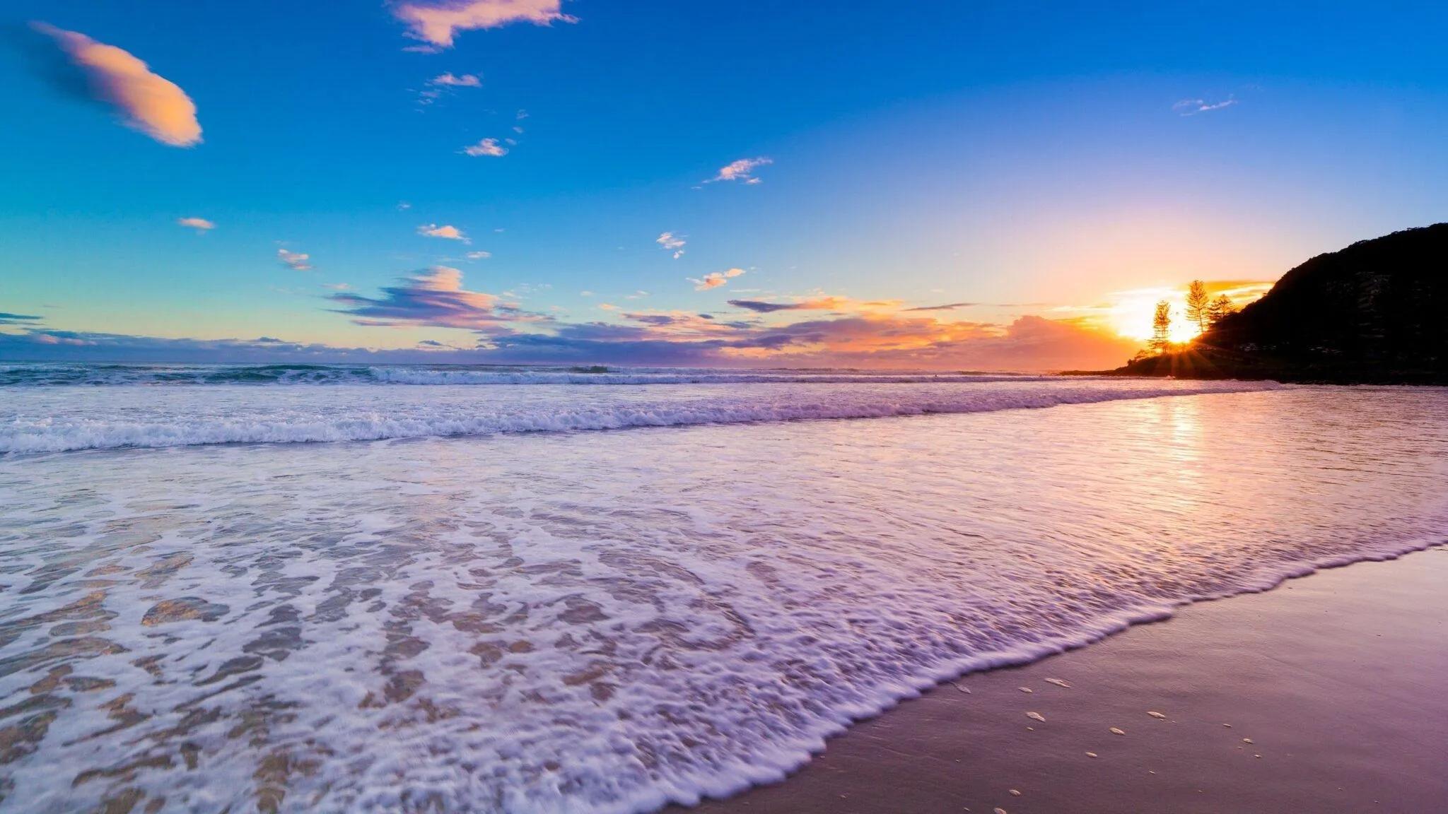 Breathtaking sunset creates a romantic and peaceful atmosphere.