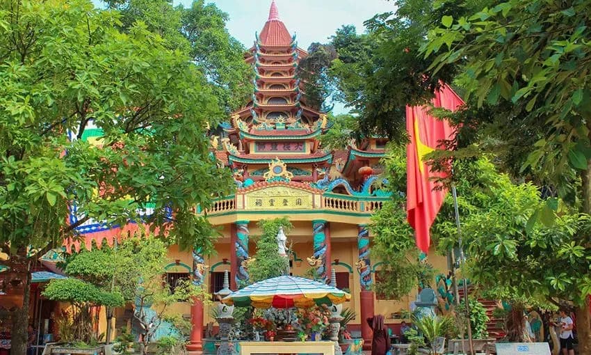 Mother Dong Dang Temple amidst lush greenery