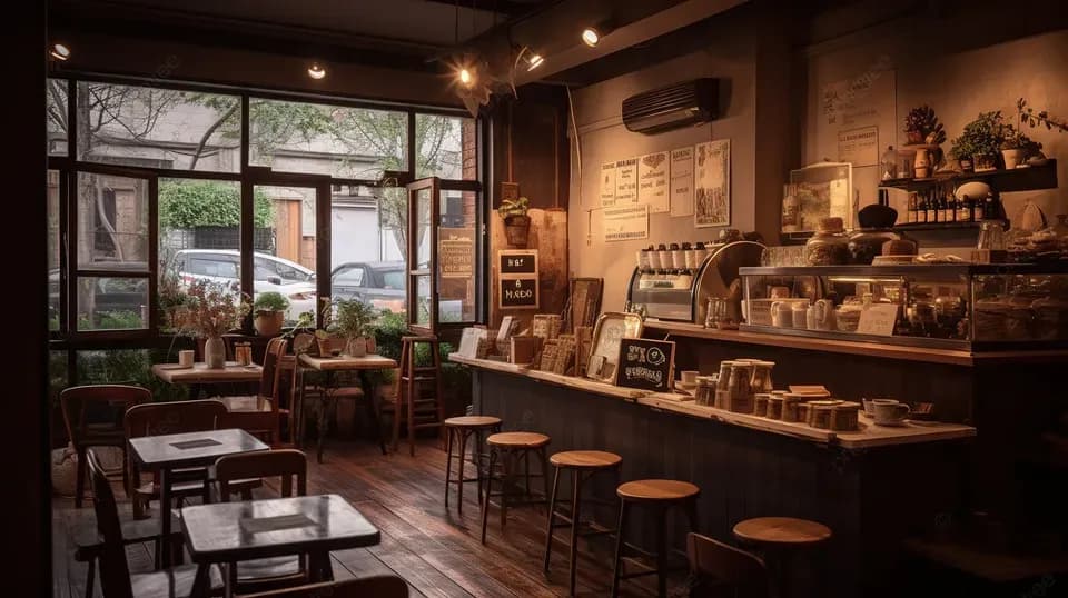 Warm café, an ideal spot for sipping on unique salt coffee.