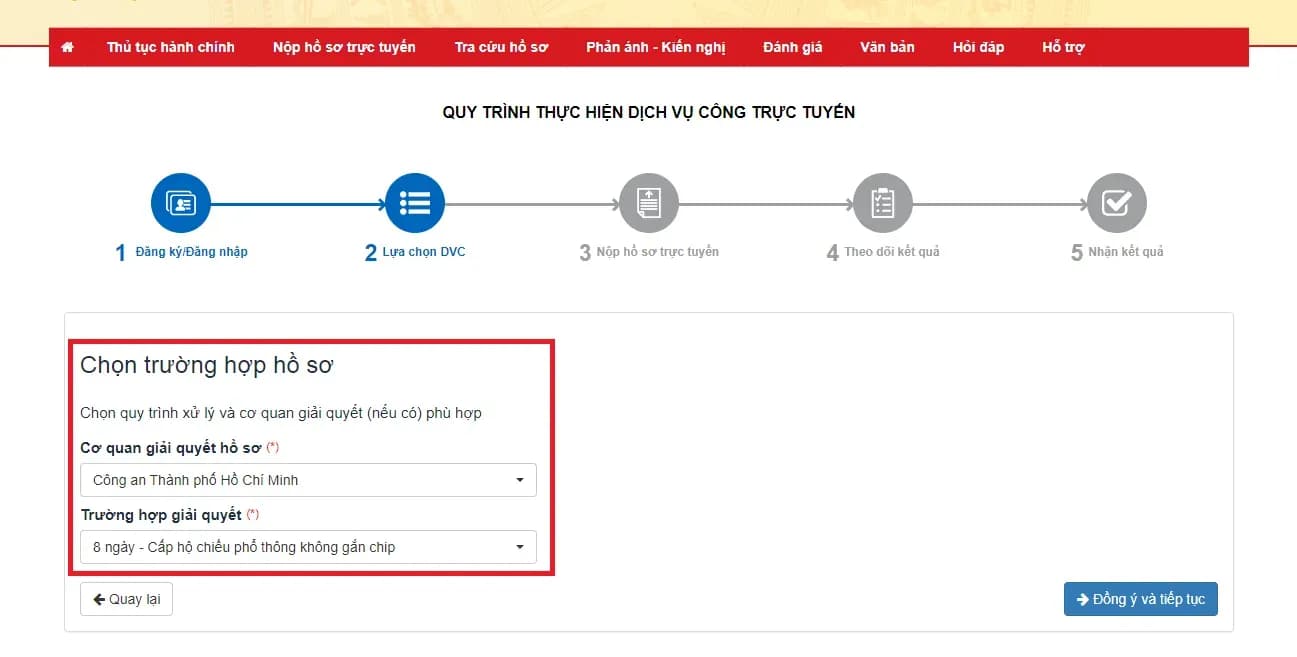 Bước 2: Đăng nhập tài khoản dịch vụ công quốc gia 8