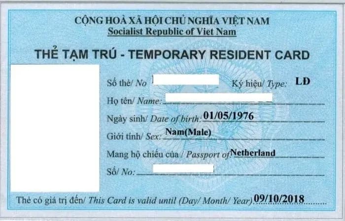 Issuing temporary residence cards for foreigners in Vietnam at provincial police