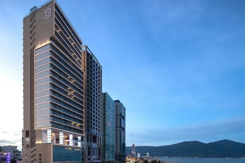 Sel de Mer Hotel in Da Nang, embracing modern architecture by the beach.