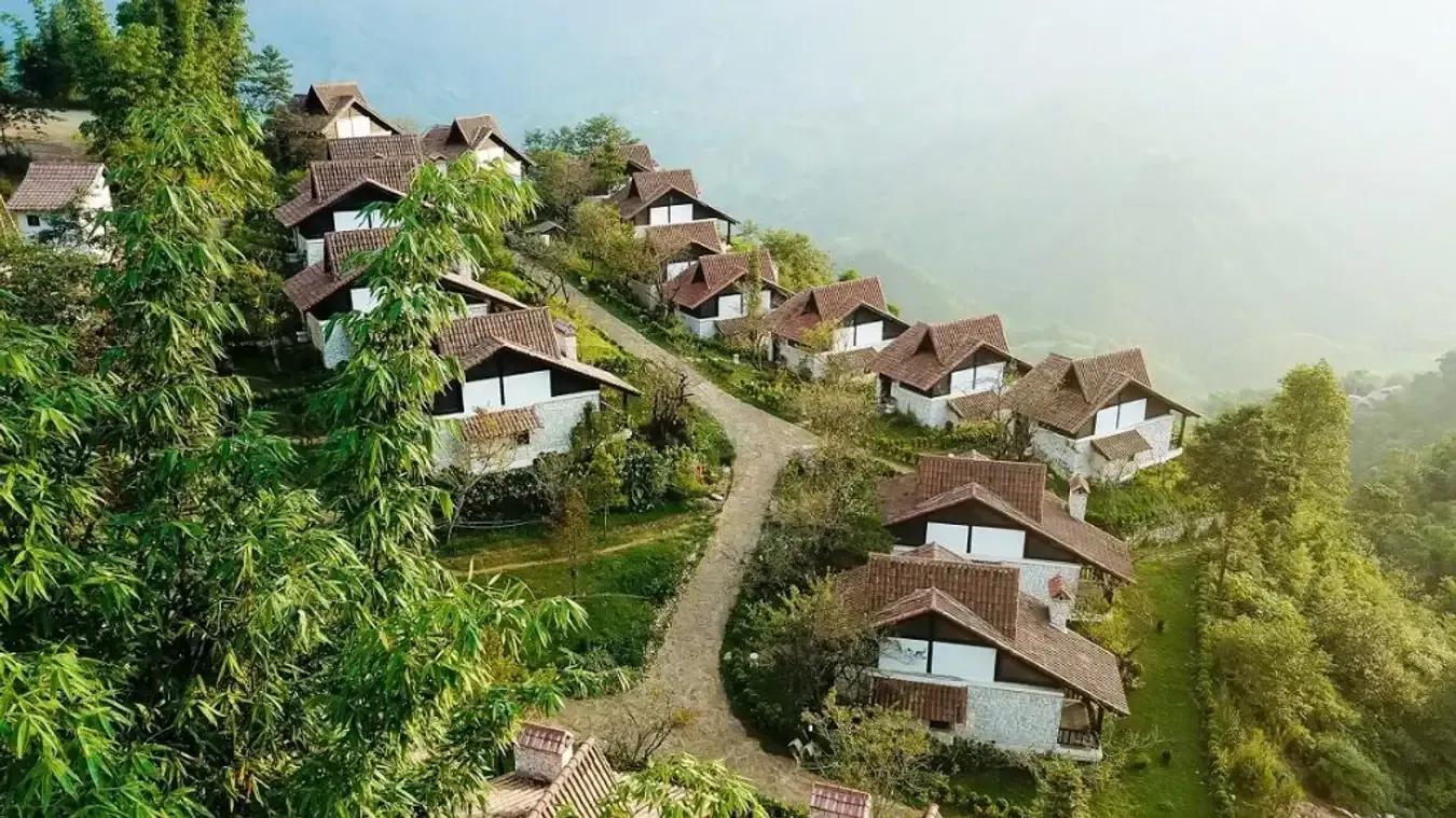 Picturesque scenery at a mountain resort in Sapa