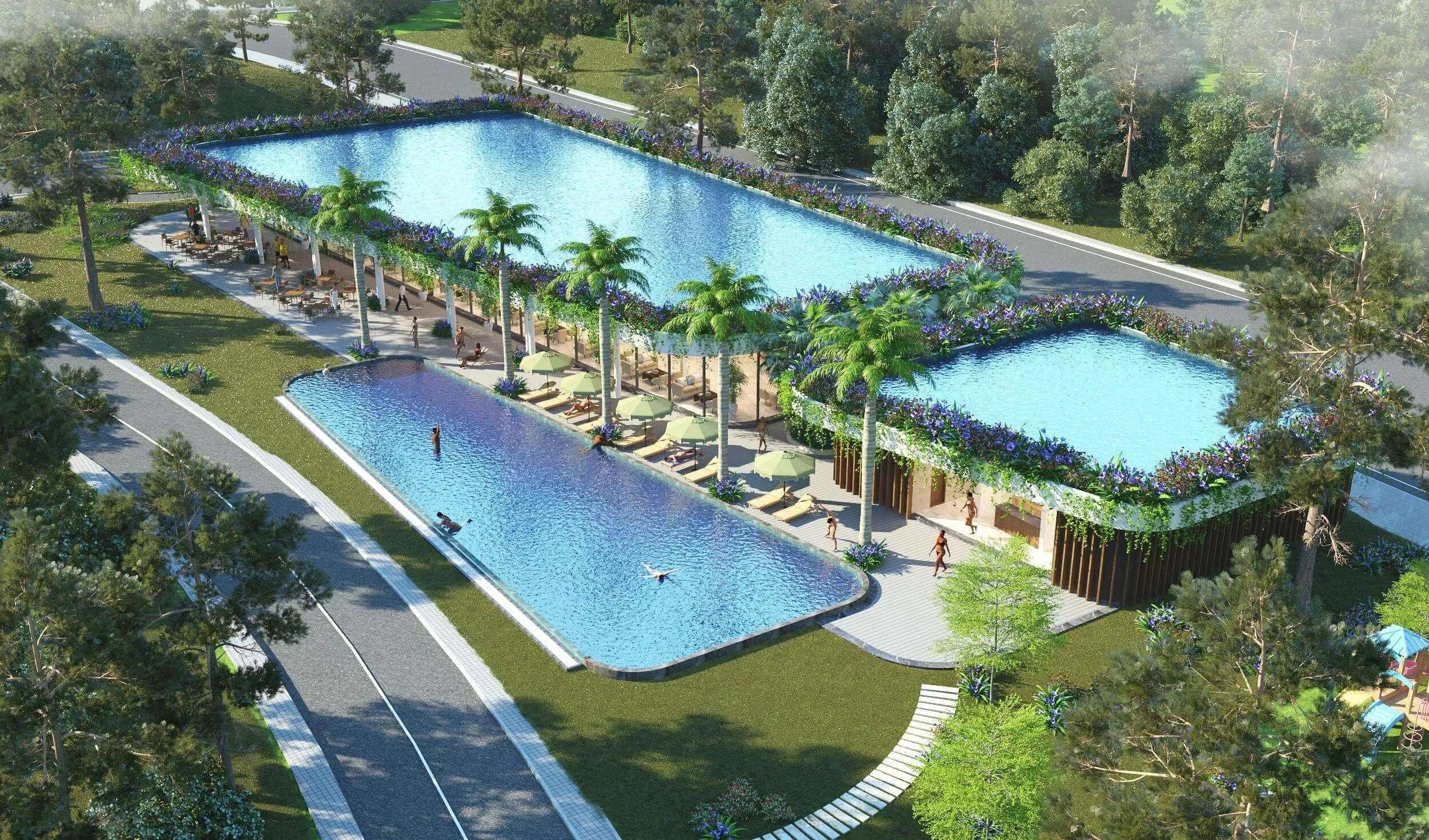 Stunning Pool System at Flamingo Dai Lai Resort